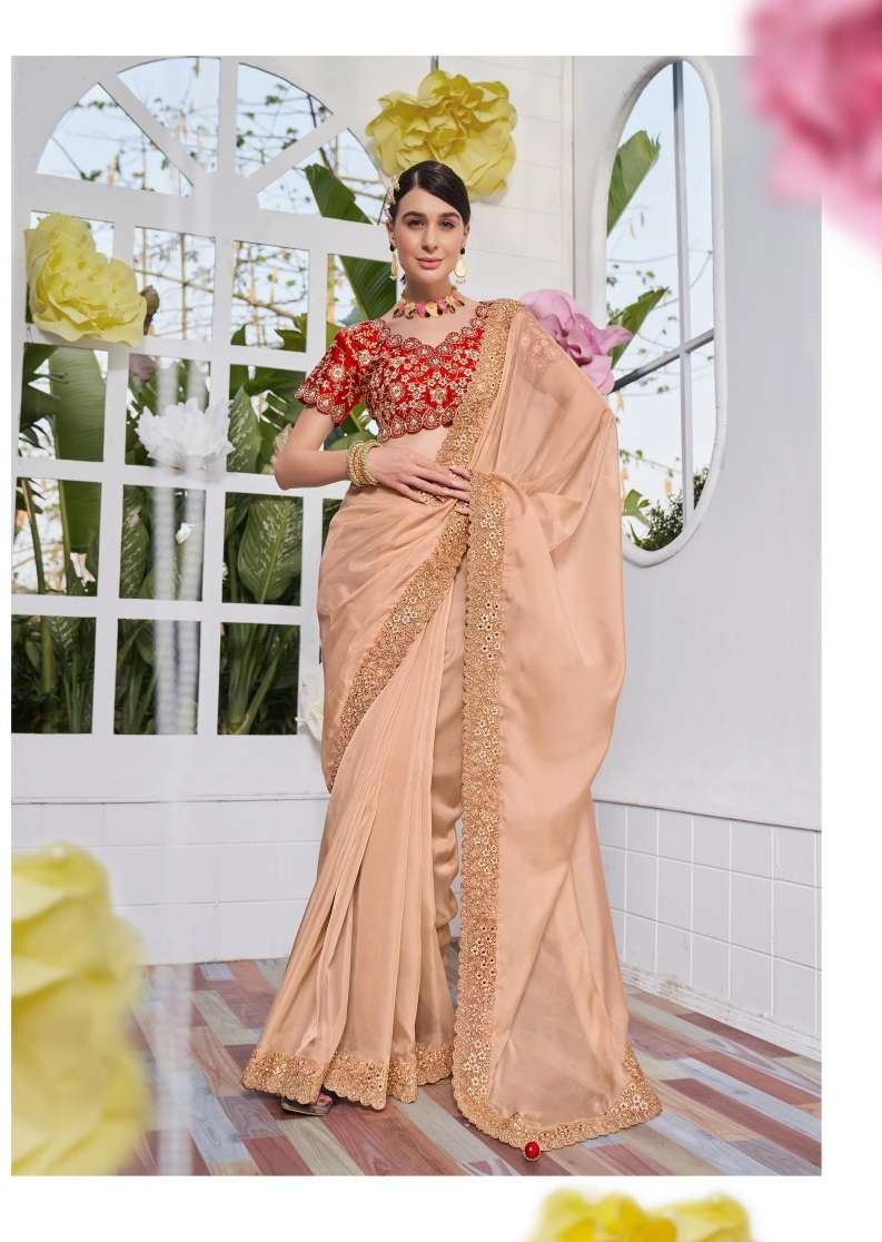 Kalista Noor Designer Fancy Satin Saree Wholesale catalog