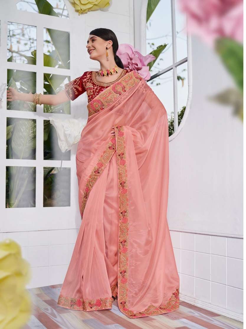 Kalista Noor Designer Fancy Satin Saree Wholesale catalog