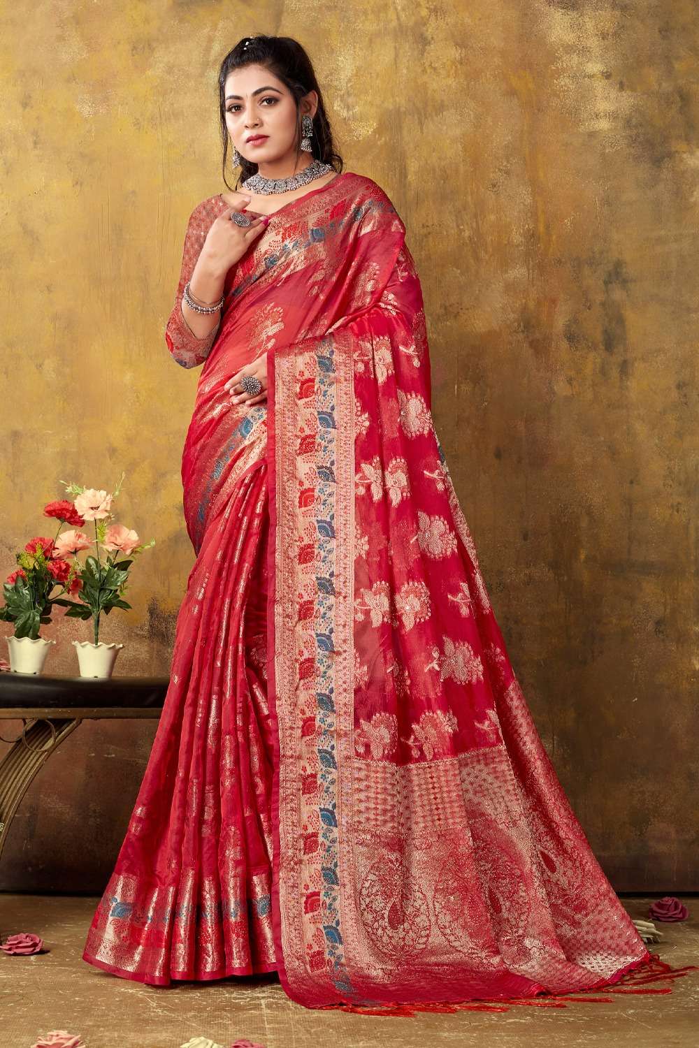 KANIKA BUNAWAT Organza Woven Work Saree Wholesale catalog