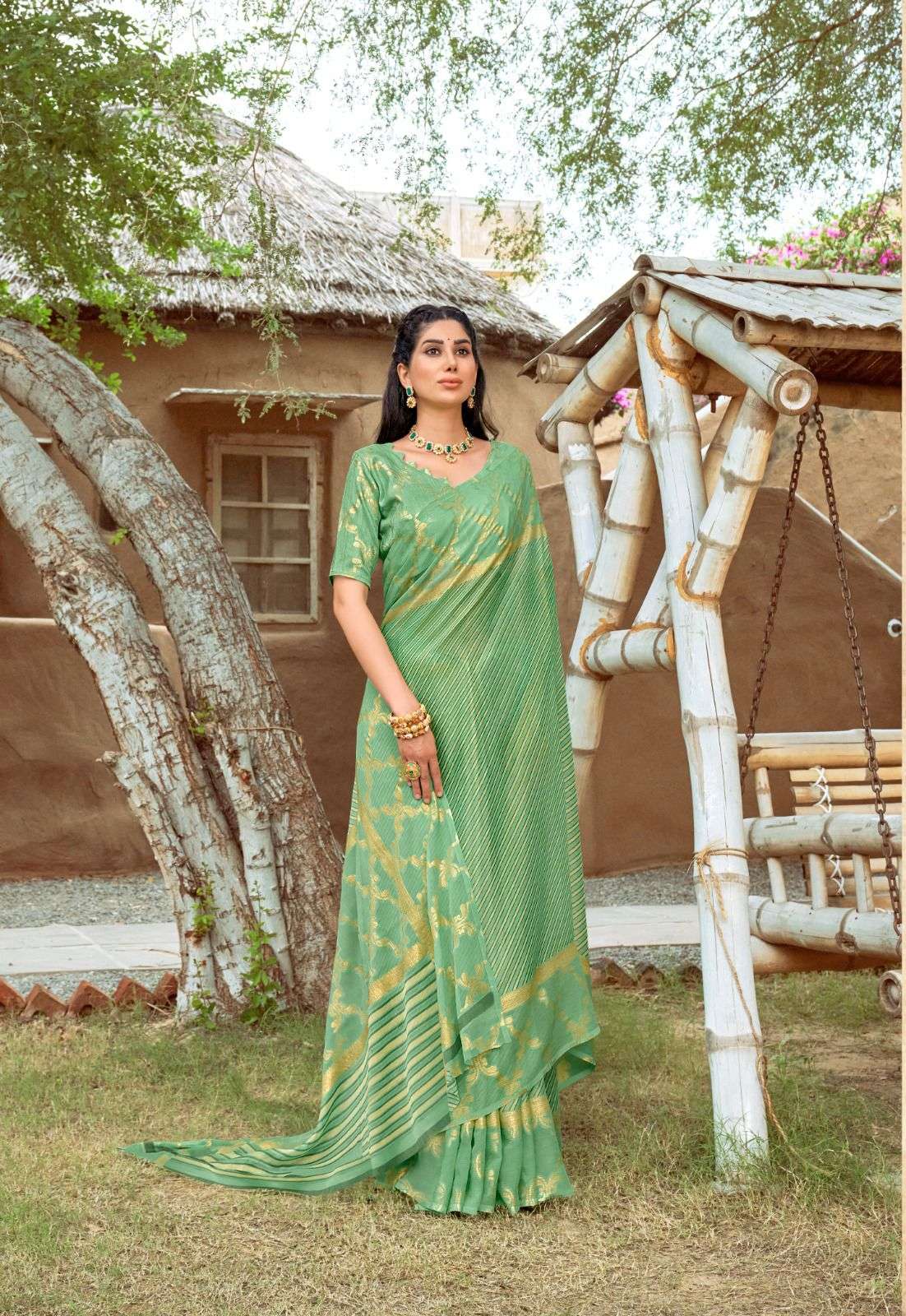 Kashvi Kavya Casual Chiffon Saree Wholesale catalog