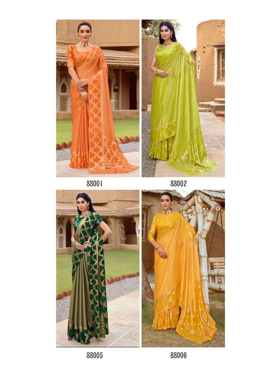 Kashvi Kavya Casual Chiffon Saree Wholesale catalog