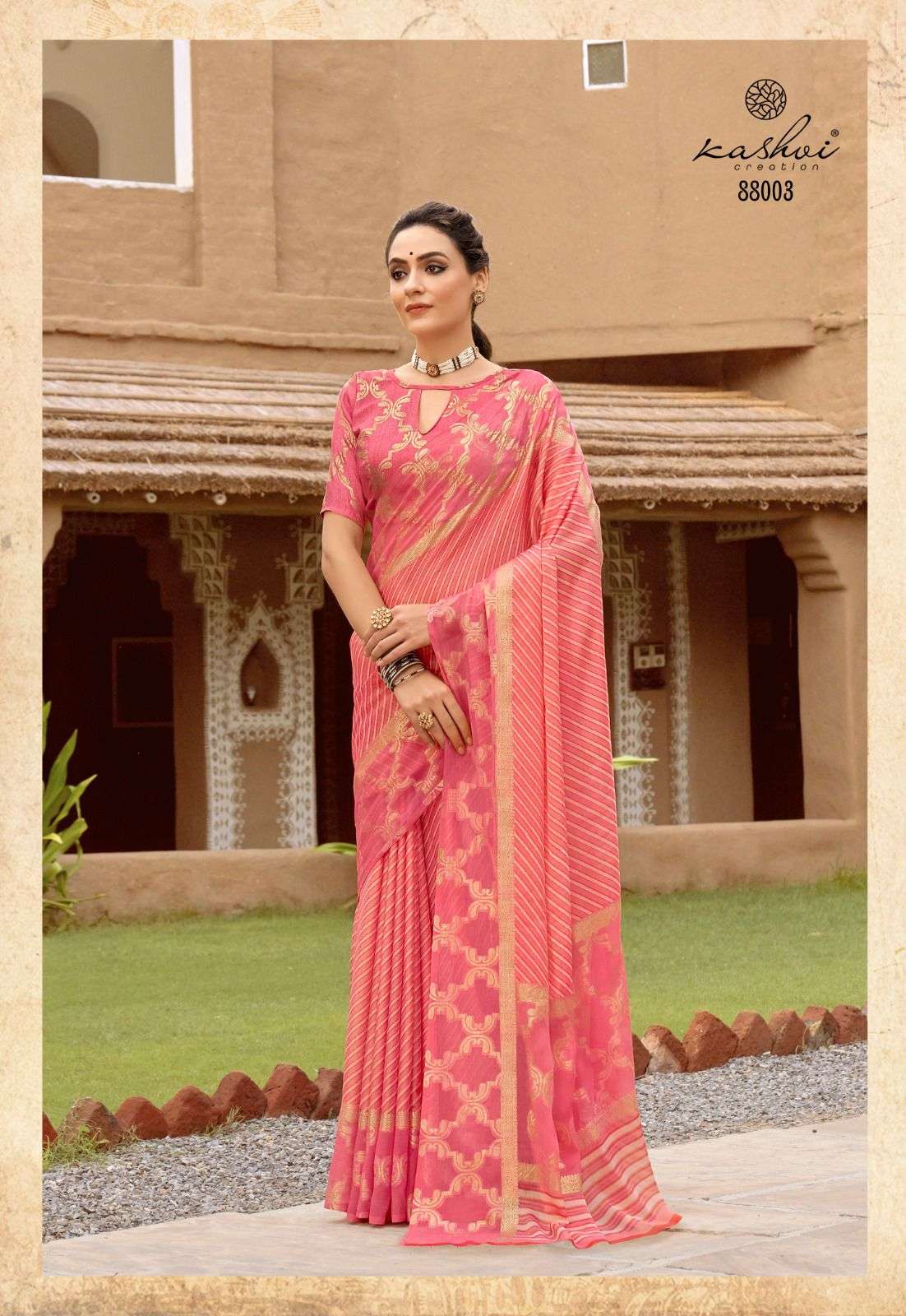 Kashvi Kavya Casual Chiffon Saree Wholesale catalog