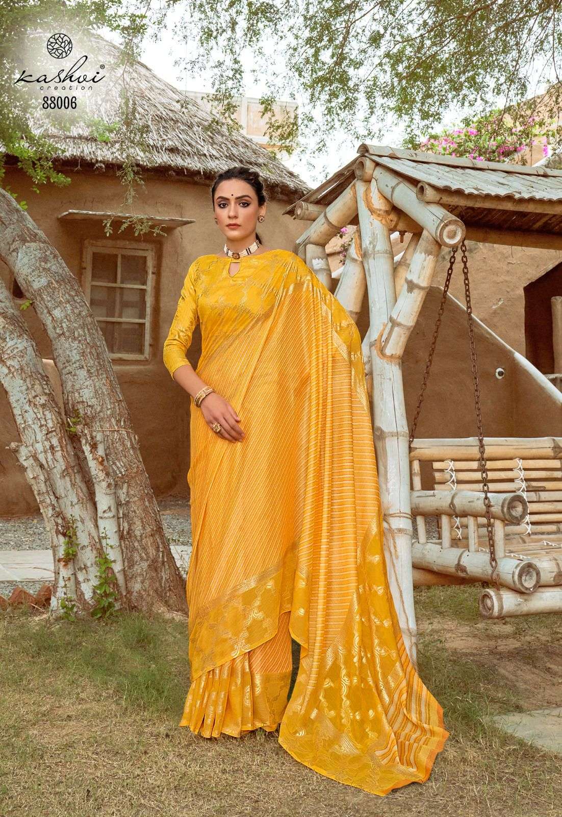 Kashvi Kavya Casual Chiffon Saree Wholesale catalog