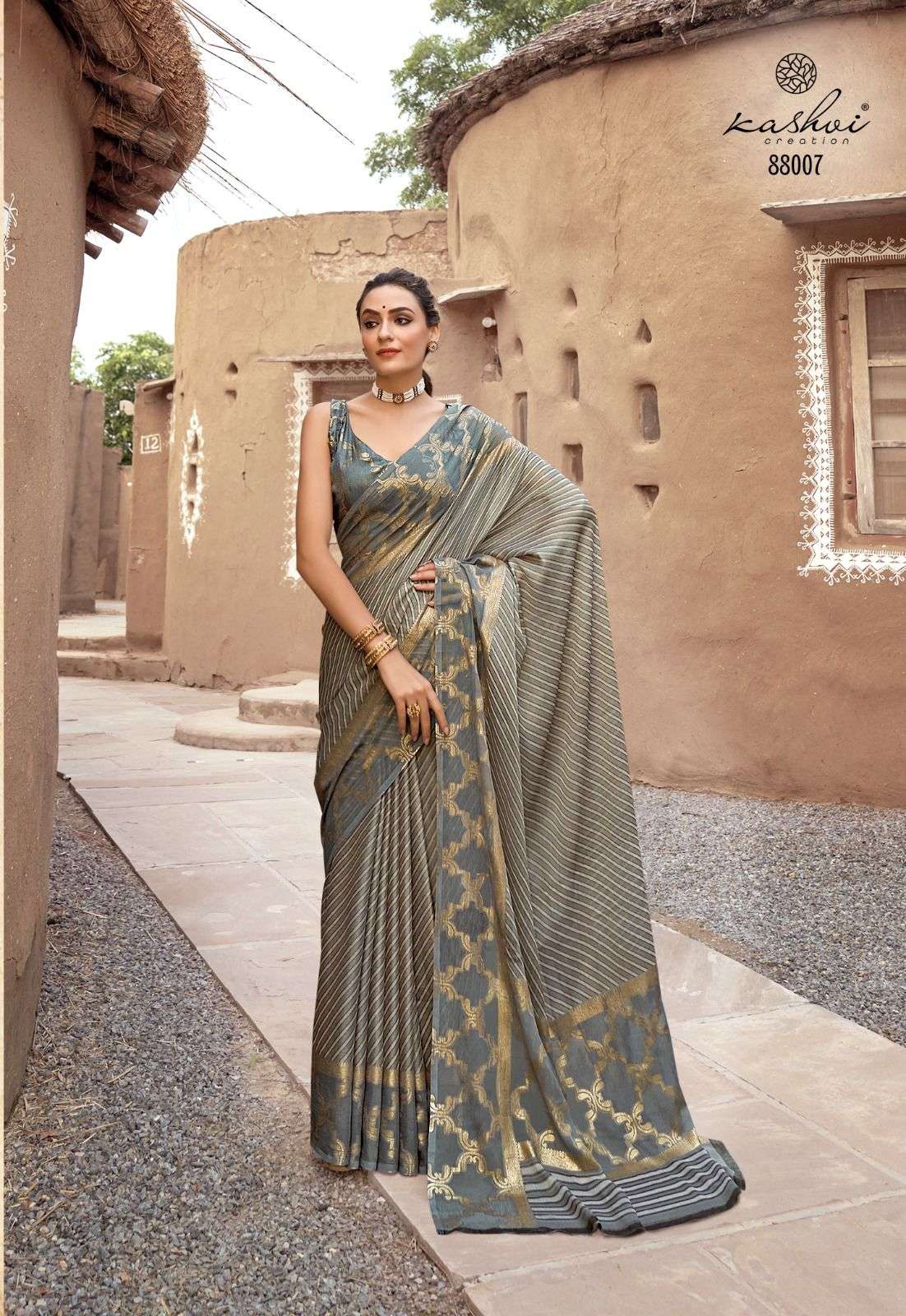 Kashvi Kavya Casual Chiffon Saree Wholesale catalog
