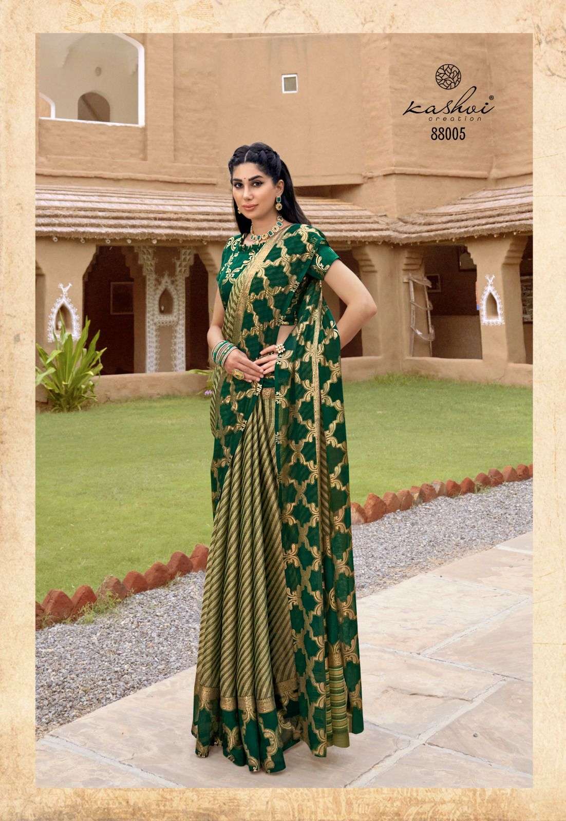 Kashvi Kavya Casual Chiffon Saree Wholesale catalog