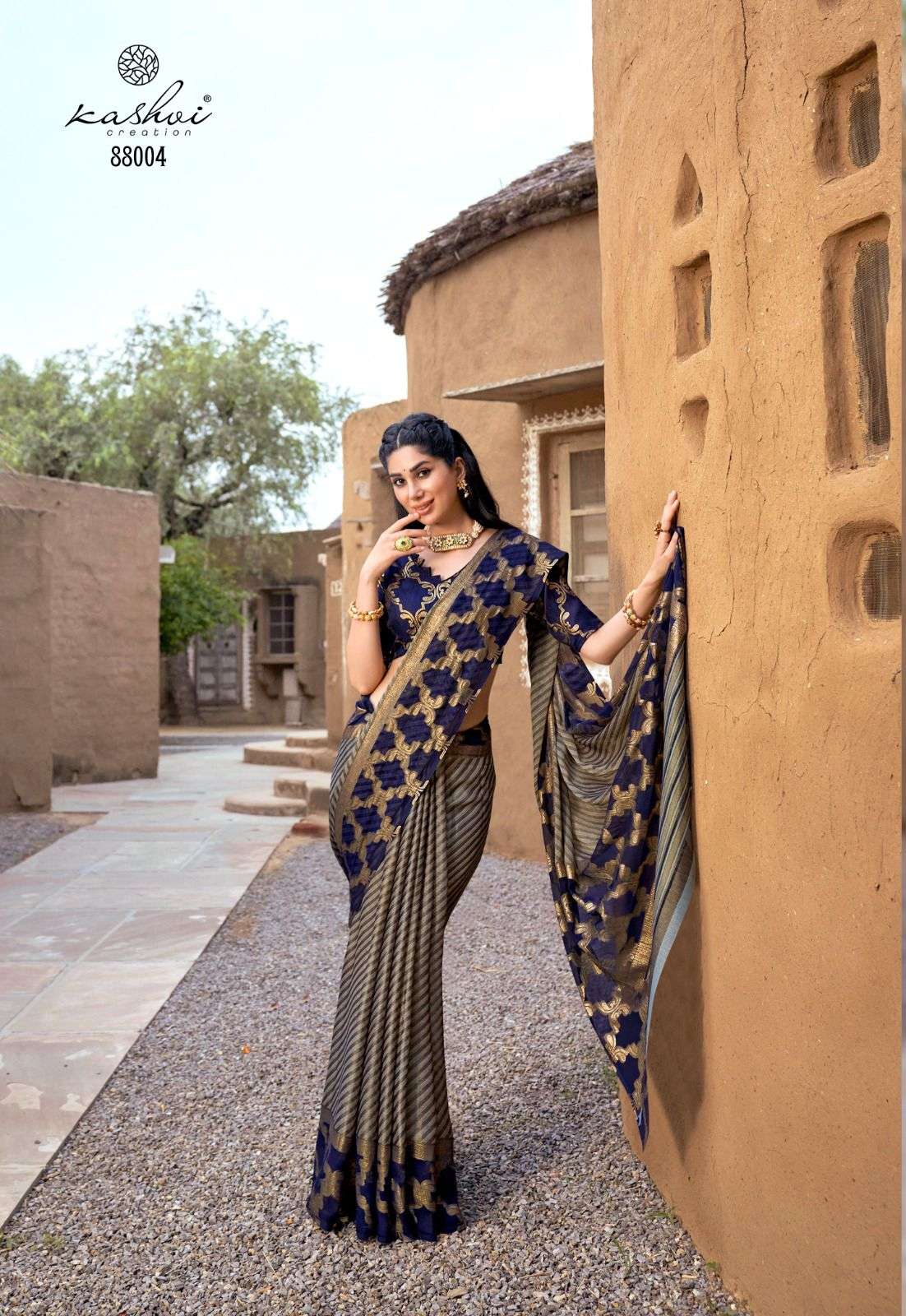 Kashvi Kavya Casual Chiffon Saree Wholesale catalog