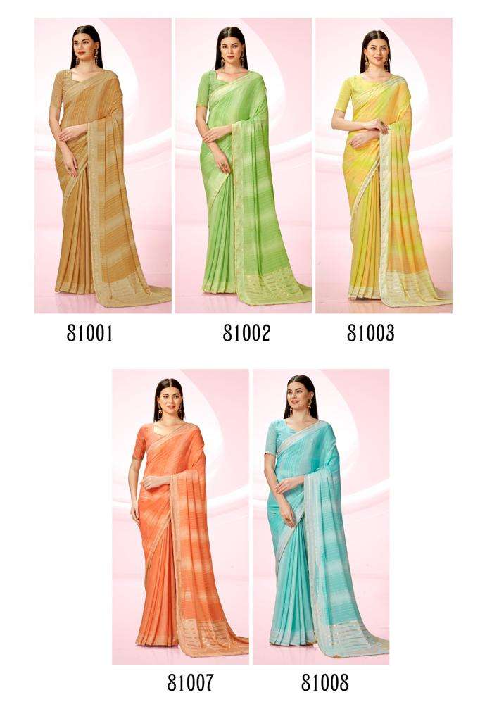 Kashvi Mokshita Fancy Foil Printed Saree Wholesale catalog