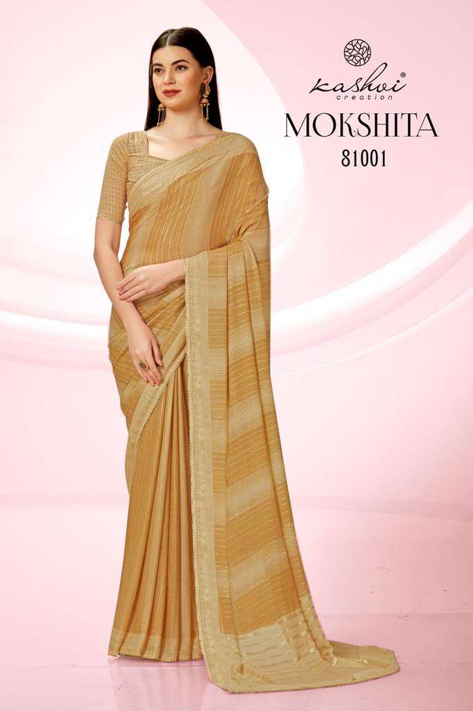 Kashvi Mokshita Fancy Foil Printed Saree Wholesale catalog