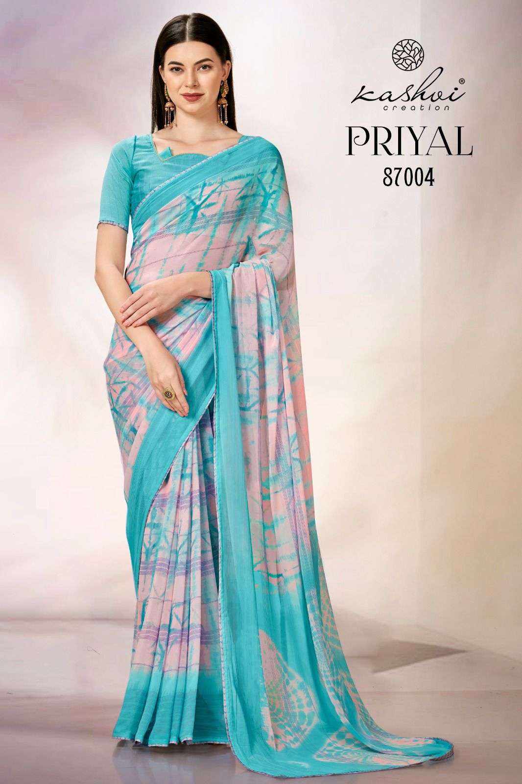 Kashvi Priyal Casual Printed Georgette Saree Wholesale catalog