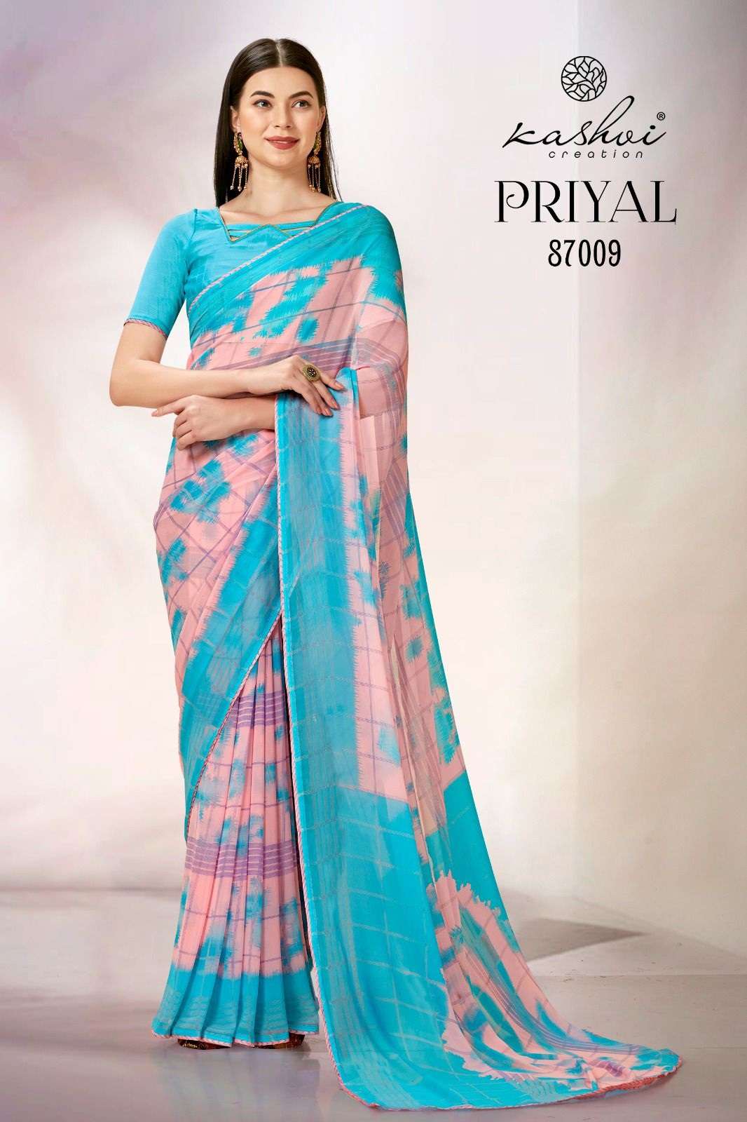 Kashvi Priyal Casual Printed Georgette Saree Wholesale catalog