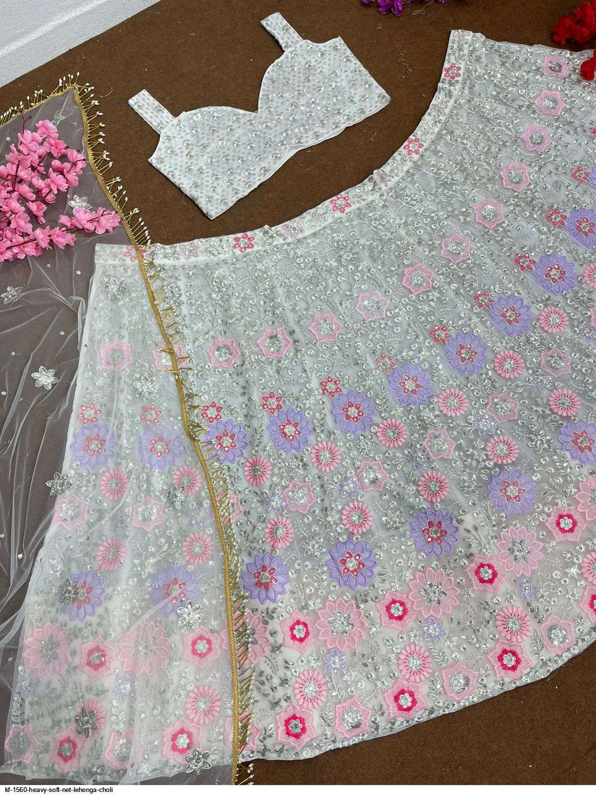 KF 1560 HEAVY SOFT NET LEHENGA CHOLI Wholesale catalog