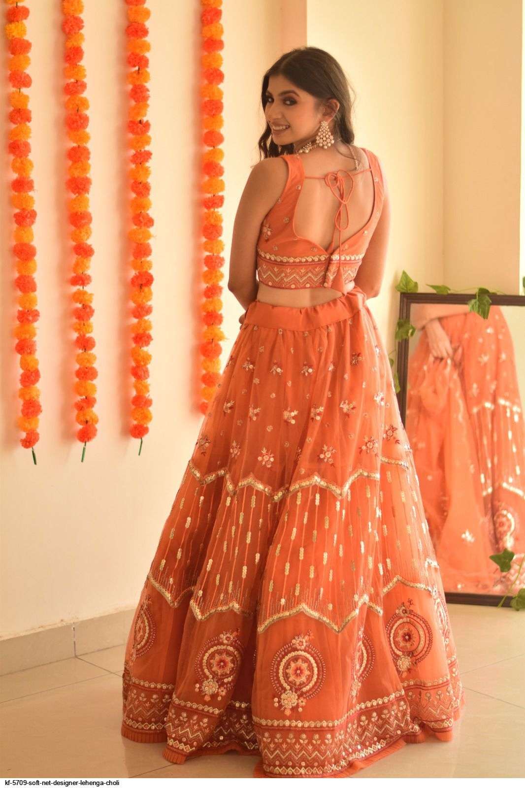 KF 5709 SOFT NET DESIGNER LEHENGA CHOLI Wholesale catalog