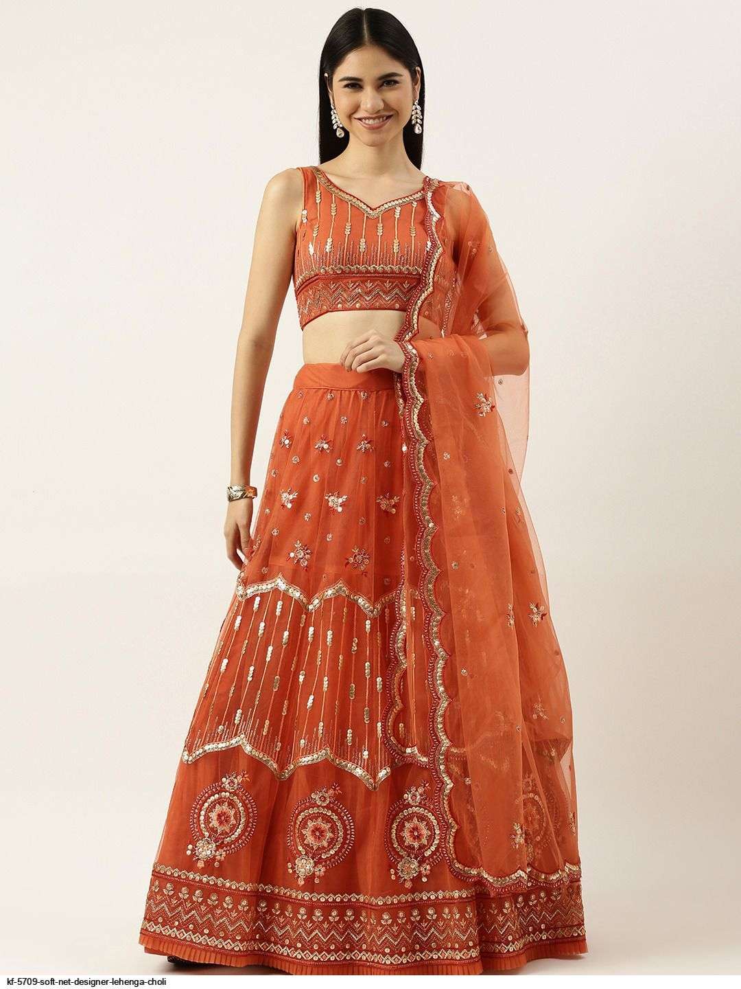 KF 5709 SOFT NET DESIGNER LEHENGA CHOLI Wholesale catalog