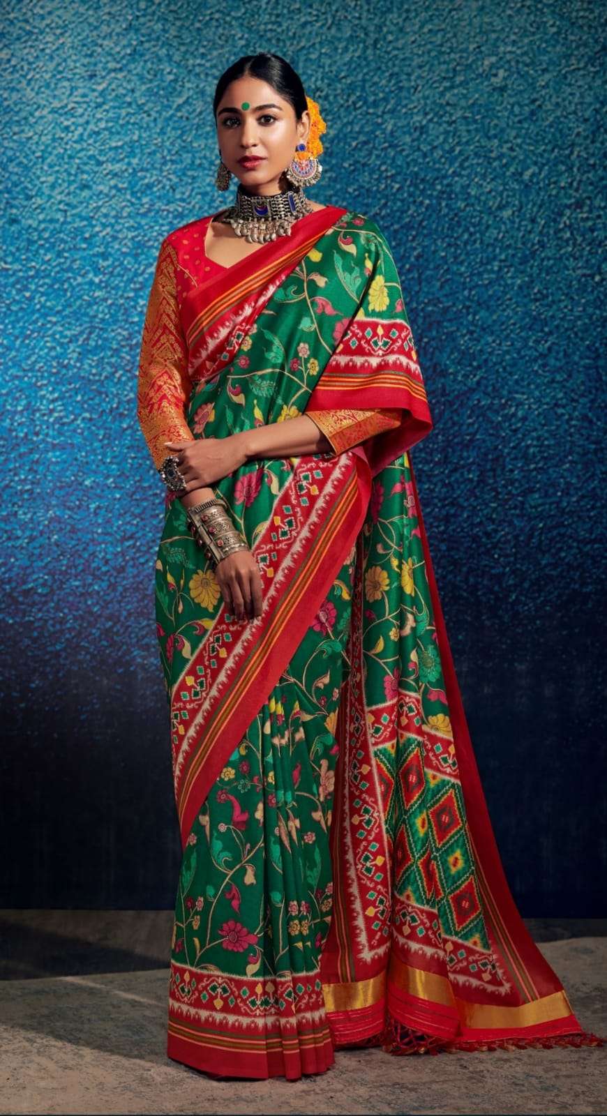 Kimora Kalam X Patola Designer Tussar Silk Saree Wholesale catalog