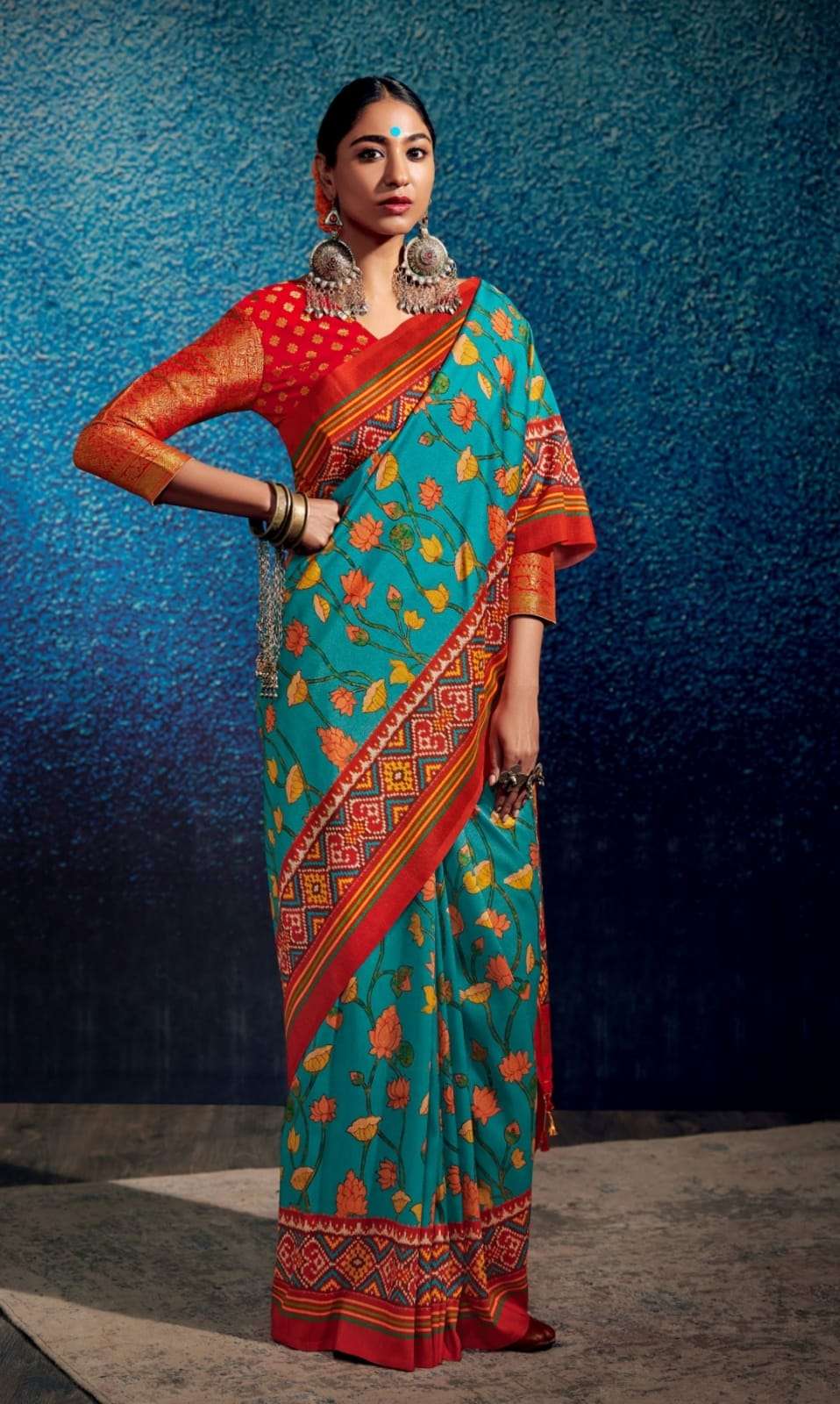 Kimora Kalam X Patola Designer Tussar Silk Saree Wholesale catalog