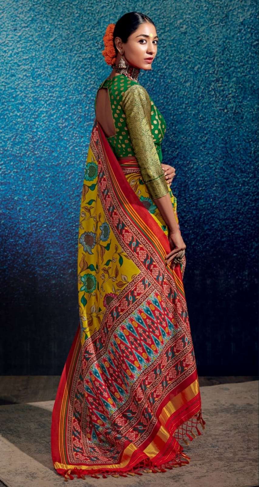 Kimora Kalam X Patola Designer Tussar Silk Saree Wholesale catalog