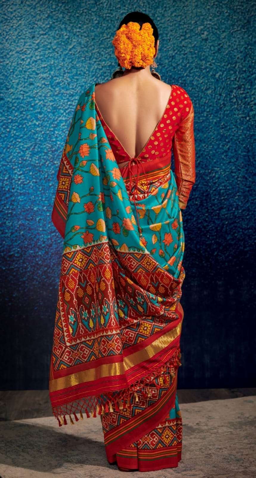 Kimora Kalam X Patola Designer Tussar Silk Saree Wholesale catalog