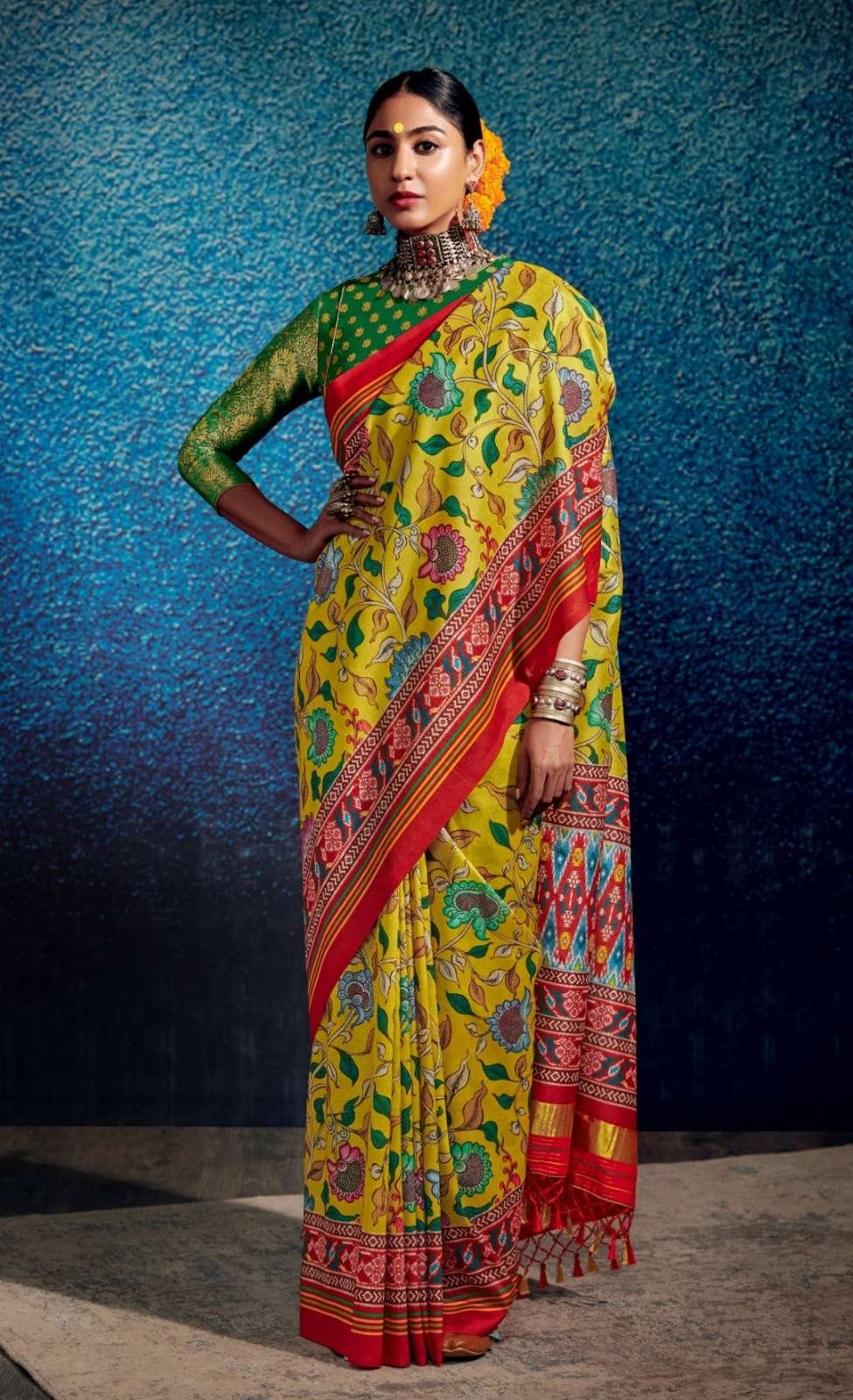 Kimora Kalam X Patola Designer Tussar Silk Saree Wholesale catalog