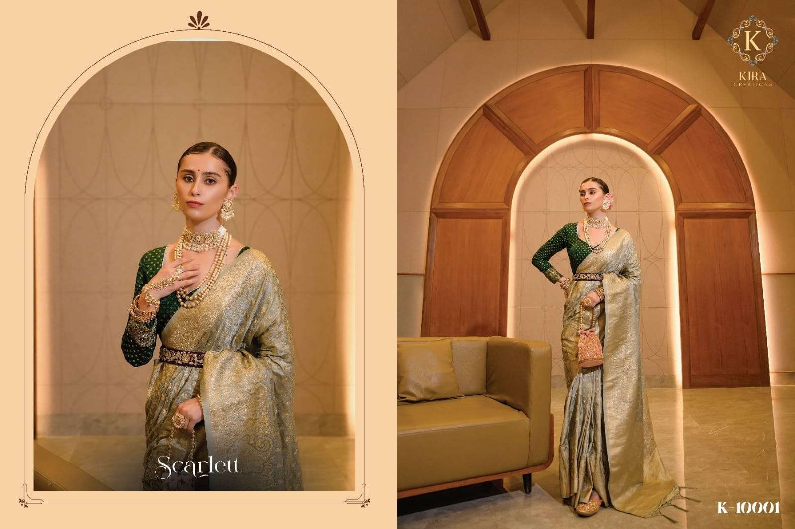 Kira Scarlett Vol 1 Designer Satin Silk Saree Wholesale catalog
