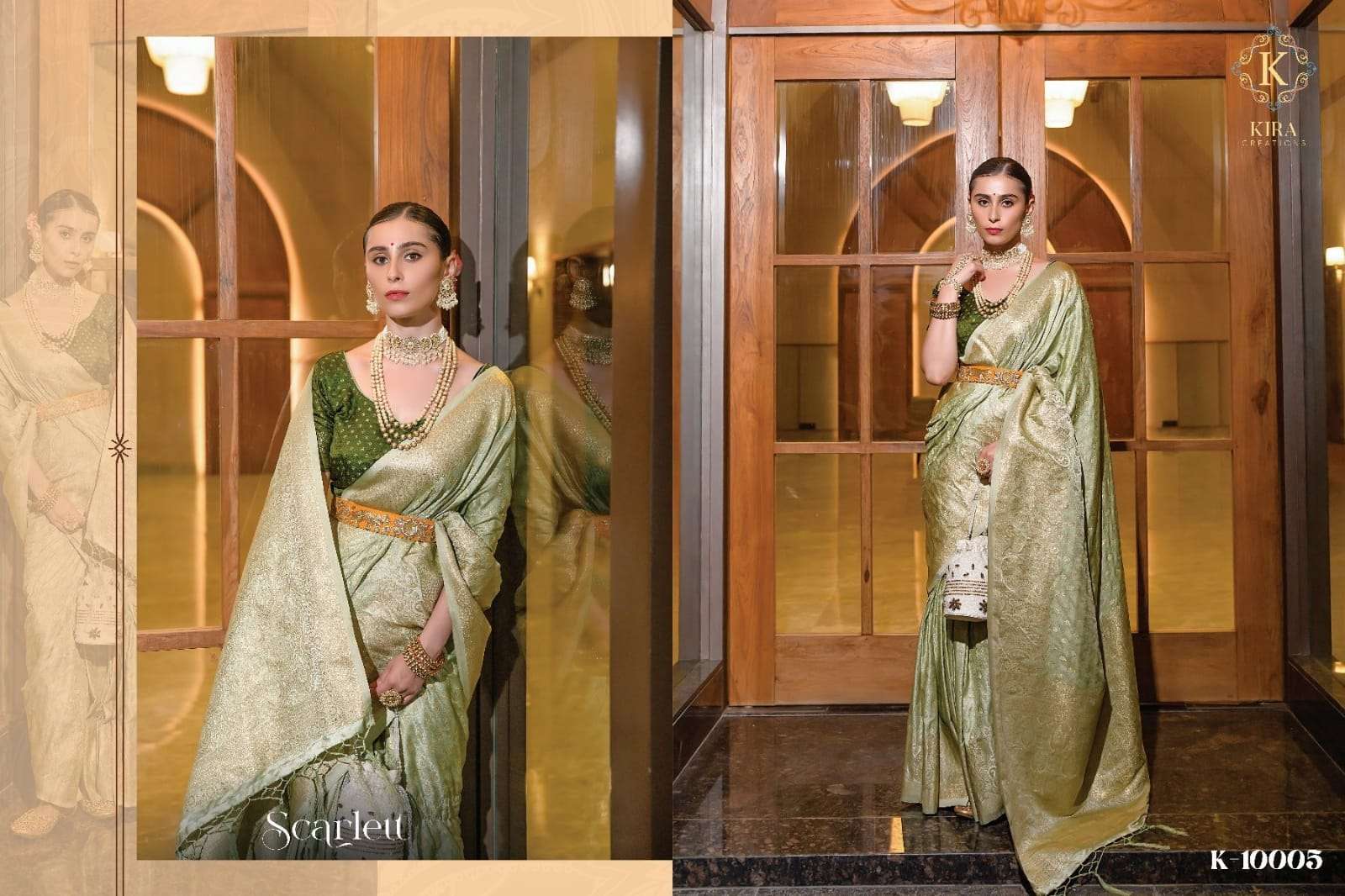 Kira Scarlett Vol 1 Designer Satin Silk Saree Wholesale catalog