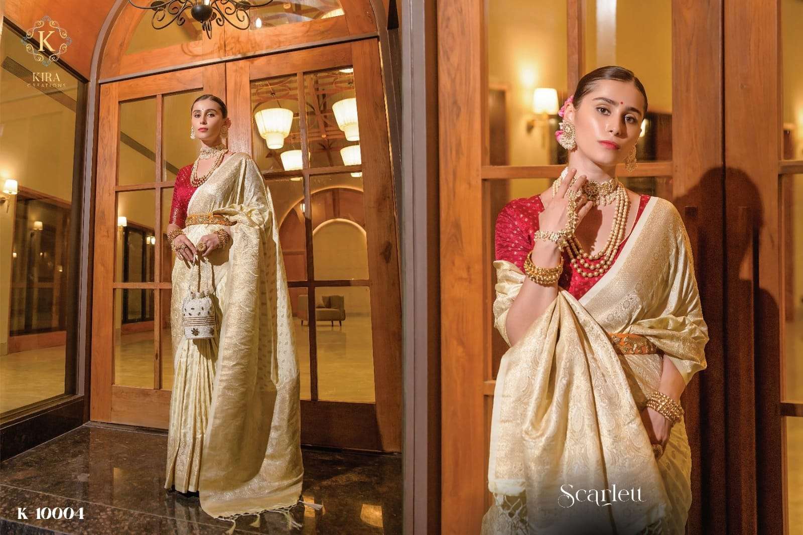 Kira Scarlett Vol 1 Designer Satin Silk Saree Wholesale catalog