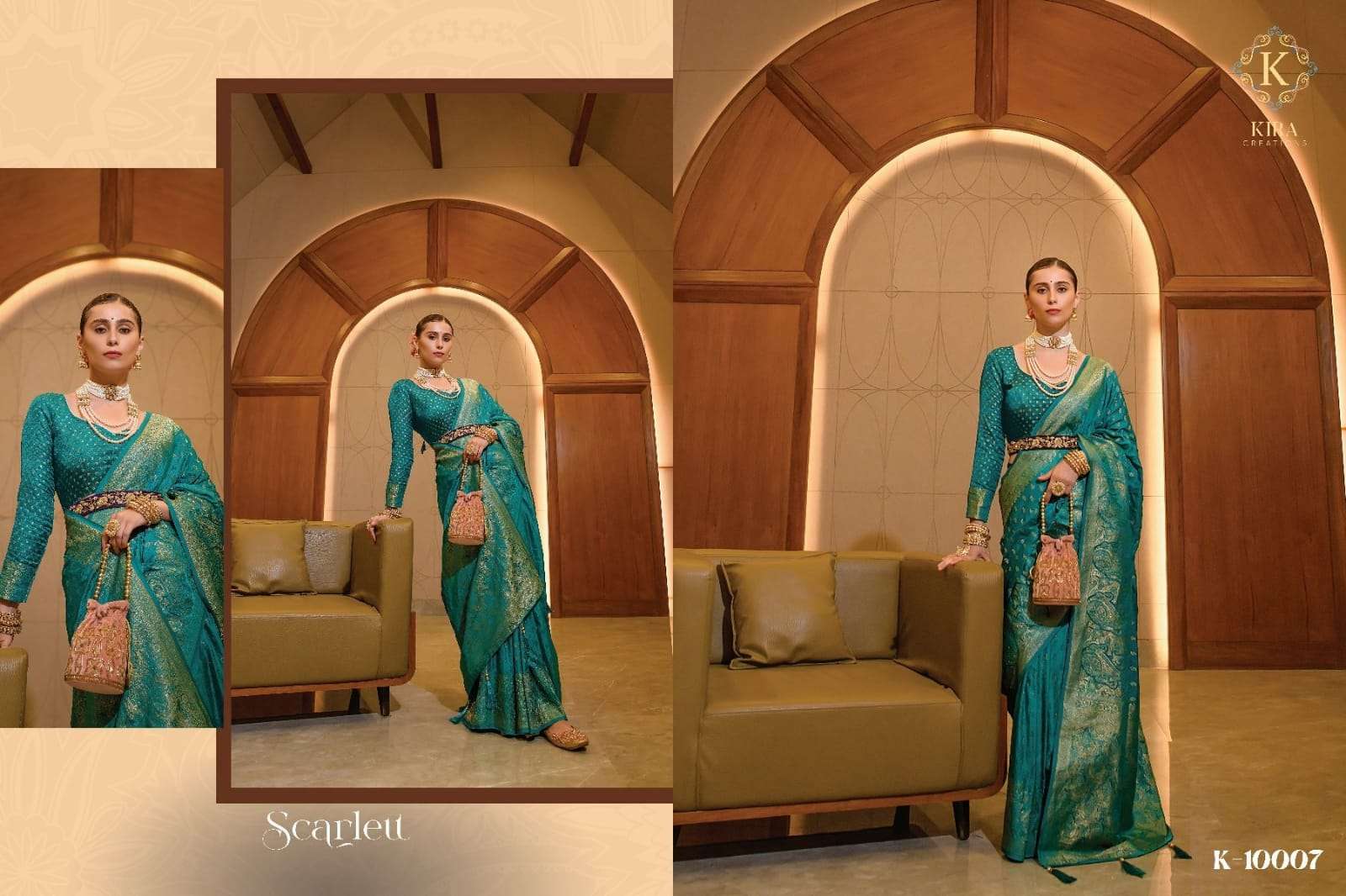 Kira Scarlett Vol 1 Designer Satin Silk Saree Wholesale catalog
