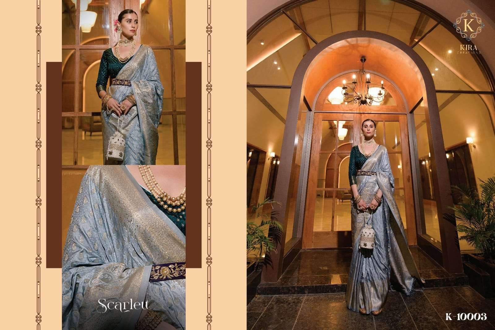 Kira Scarlett Vol 1 Designer Satin Silk Saree Wholesale catalog