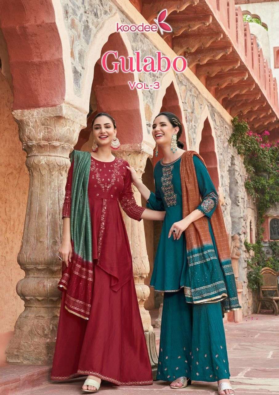  Kurti Peplum Dupatta KOODEE Gulabo-3 Wholesale catalog