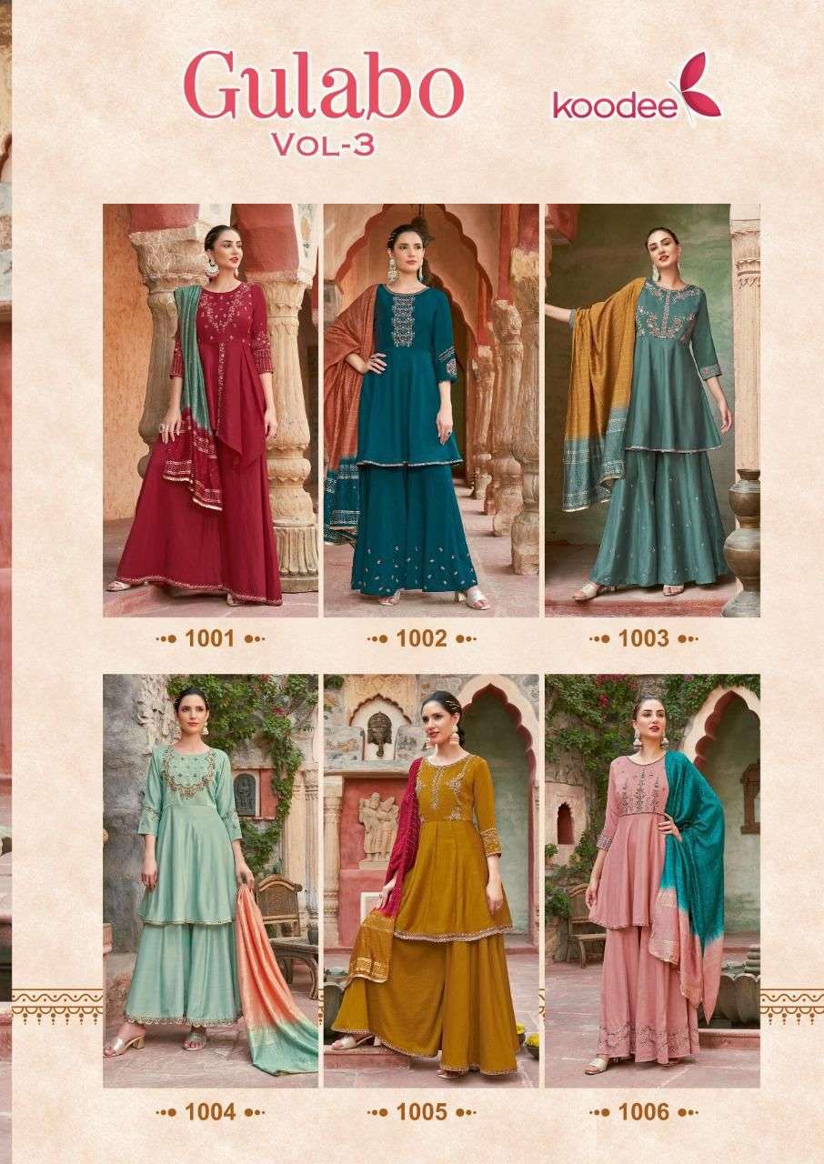  Kurti Peplum Dupatta KOODEE Gulabo-3 Wholesale catalog