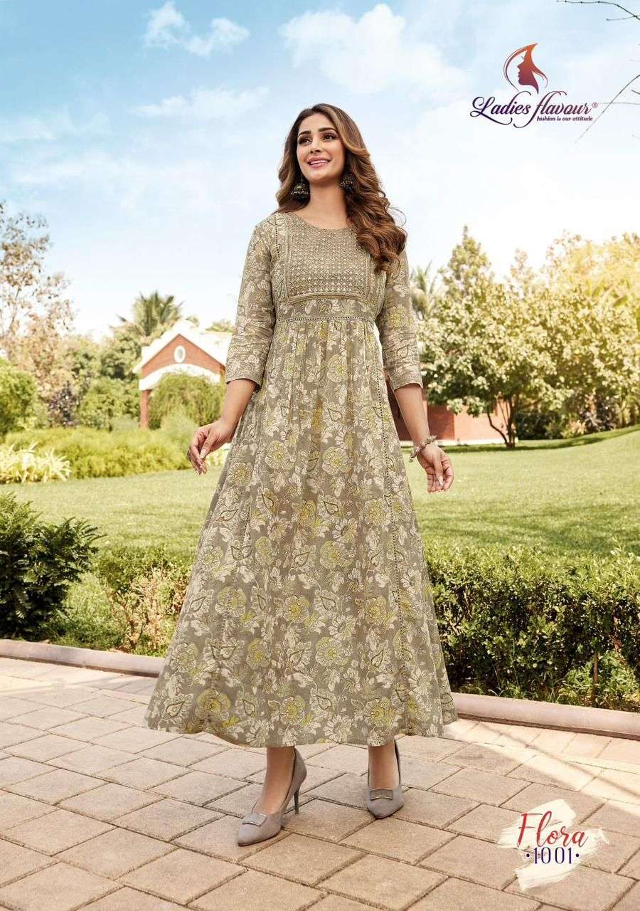 Ladies Flavour Launch By Desinger One Piece Gown Kurti Wholesale catalog