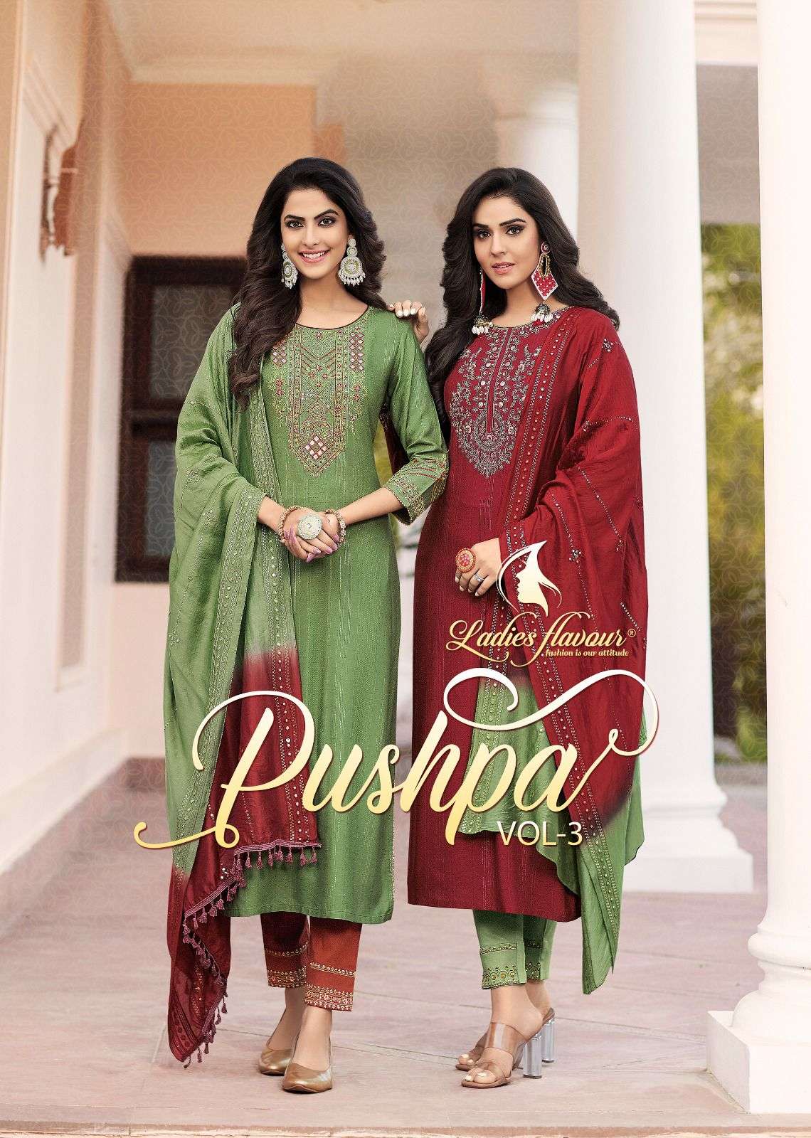 Ladies Flavour Pushpa Vol 3 Kurti Wholesale catalog