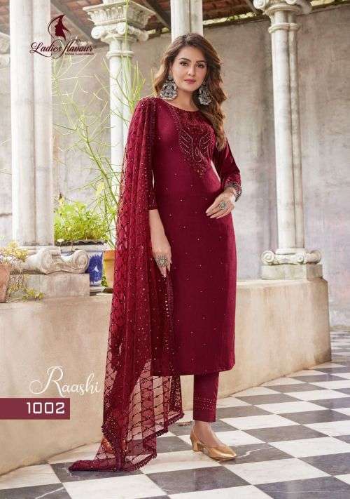 Ladies Flavour Raashi Fancy Viscose With Work Readymade Kurti Wholesale catalog