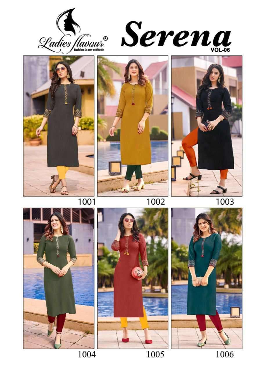 Ladies Flavour Serena vol-6 Kurti Wholesale catalog