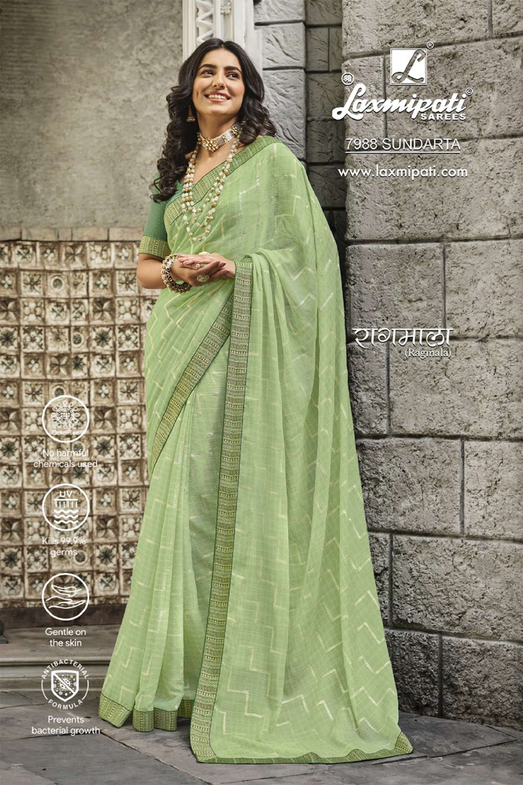 Laxmipati Presents Leechee Designer Saree Catalouge Collection At Wholesale