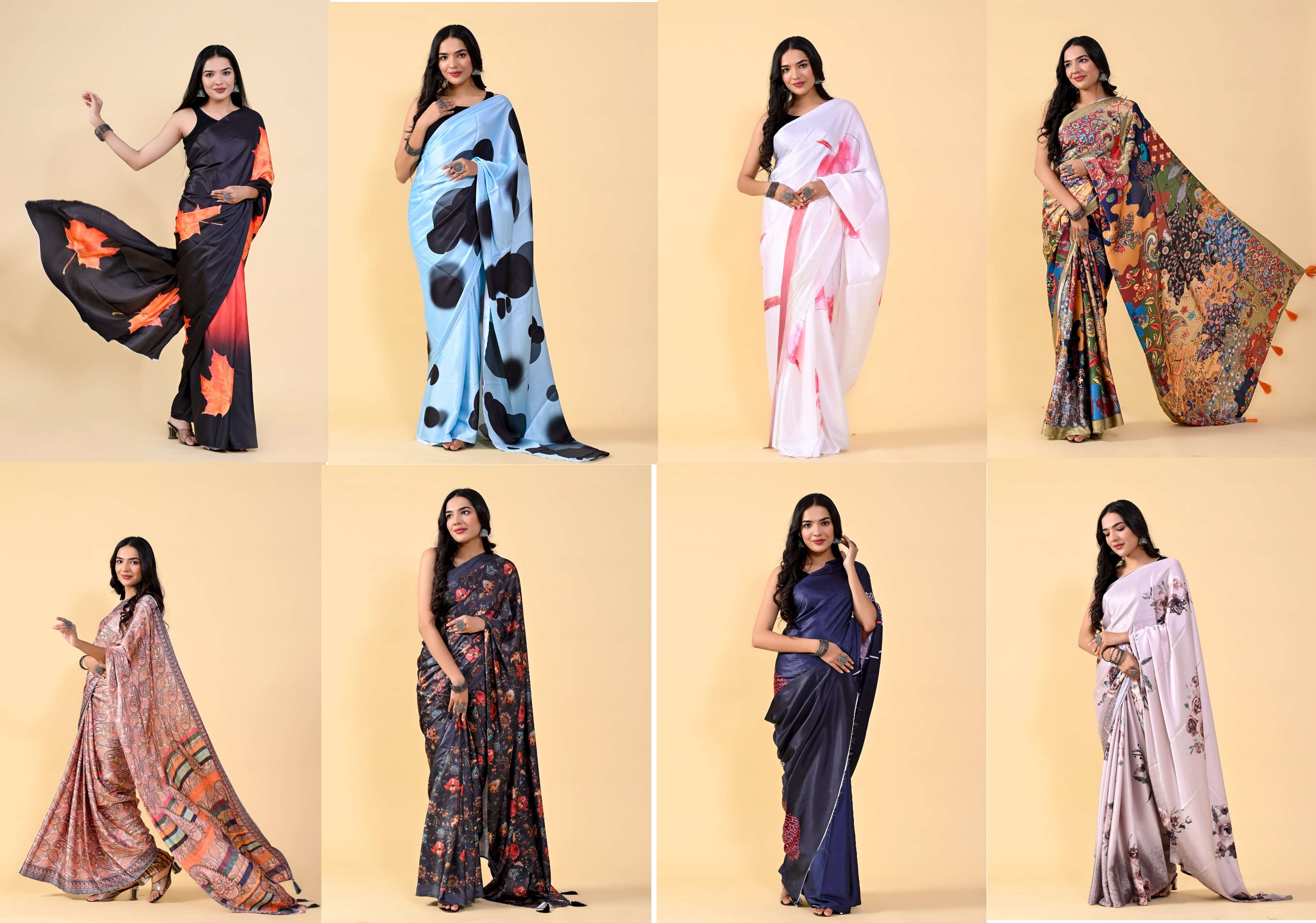 Lucaya Vol 2 Fancy Floral Printed Silk Saree Wholesale catalog
