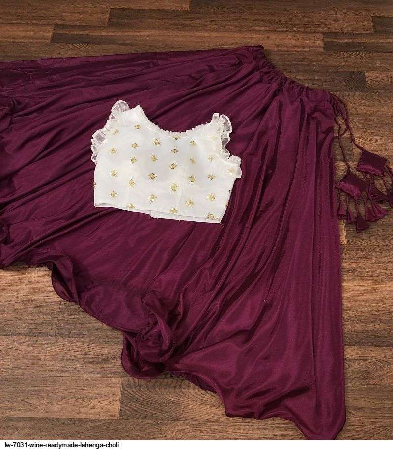 LW 7031 WINE READYMADE LEHENGA CHOLI Wholesale catalog
