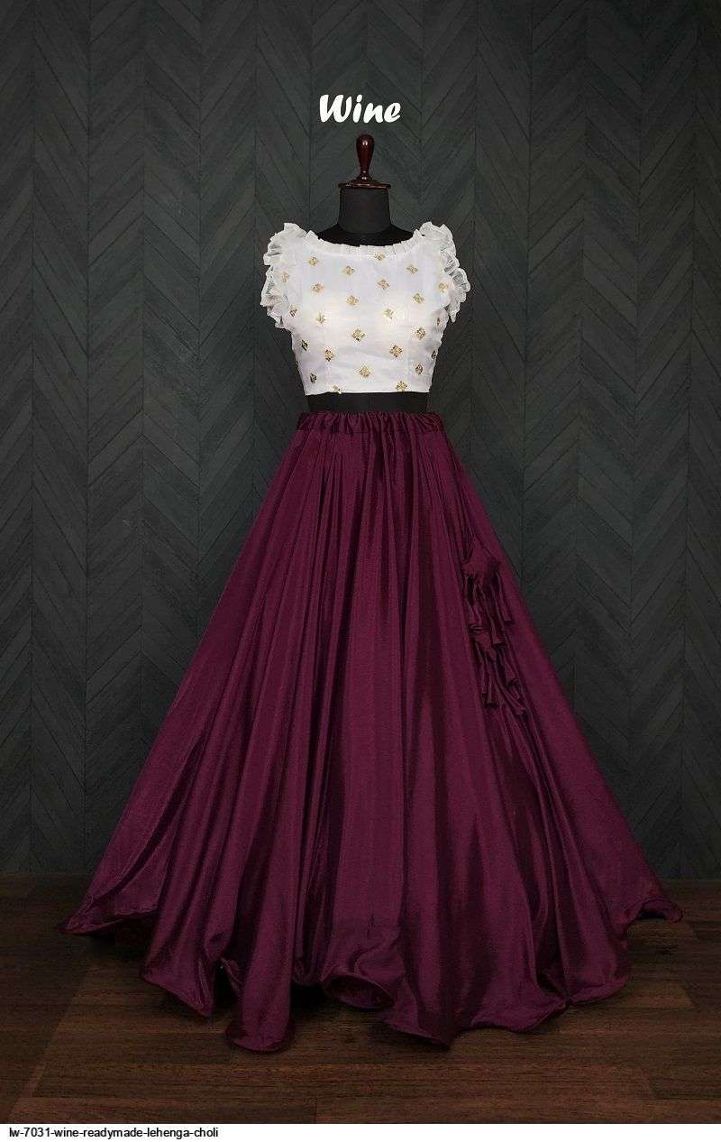 LW 7031 WINE READYMADE LEHENGA CHOLI Wholesale catalog