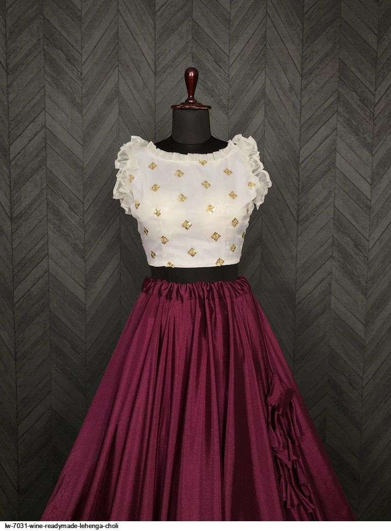LW 7031 WINE READYMADE LEHENGA CHOLI Wholesale catalog
