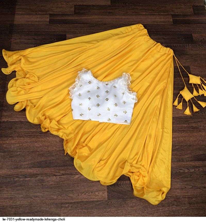 LW 7031 YELLOW READYMADE LEHENGA CHOLI Wholesale catalog