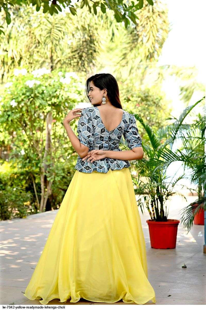 LW 7042 YELLOW READYMADE LEHENGA CHOLI Wholesale catalog