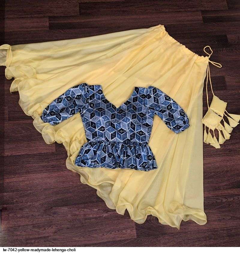 LW 7042 YELLOW READYMADE LEHENGA CHOLI Wholesale catalog