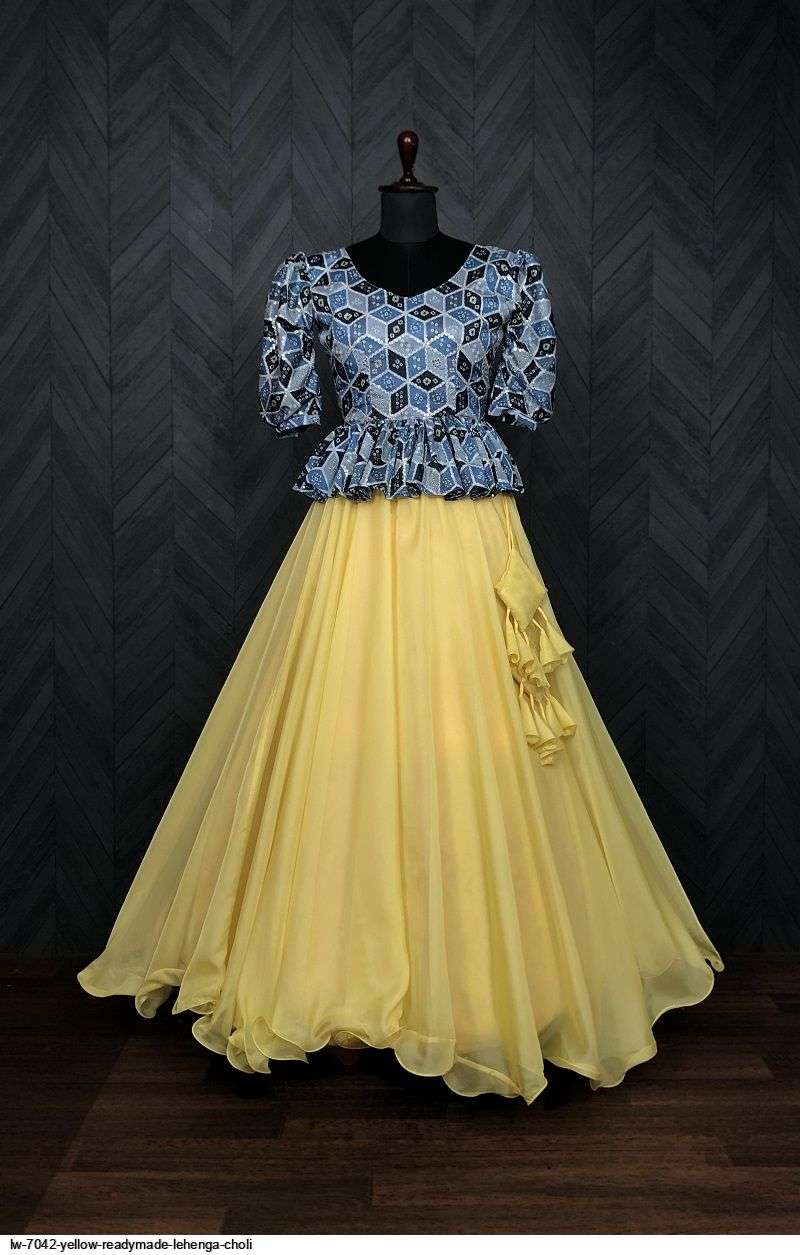 LW 7042 YELLOW READYMADE LEHENGA CHOLI Wholesale catalog