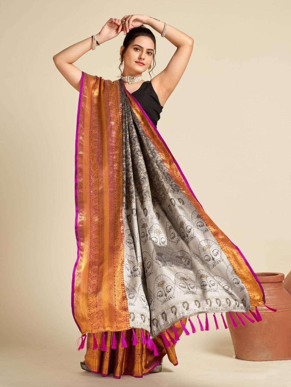 Maahi 98 Party Wear Designer Banarasi Silk Saree Wholesale catalog