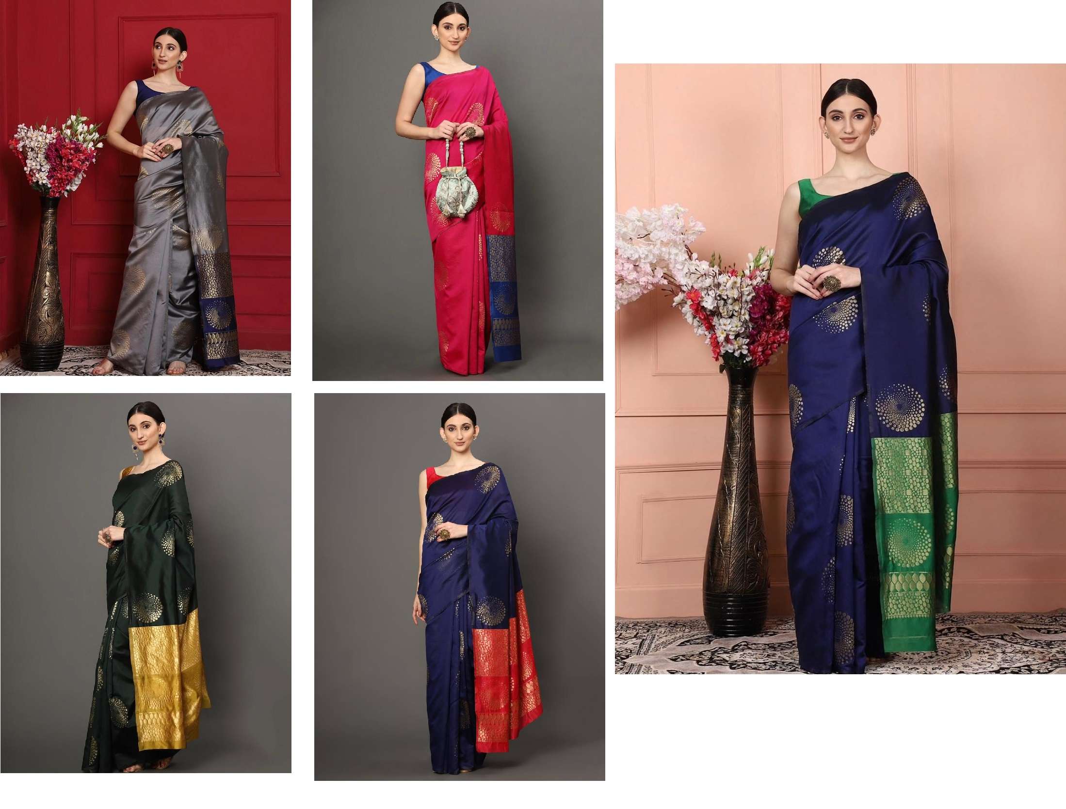 Macazo 580 Casual Kanjivaram Silk Saree Wholesale catalog