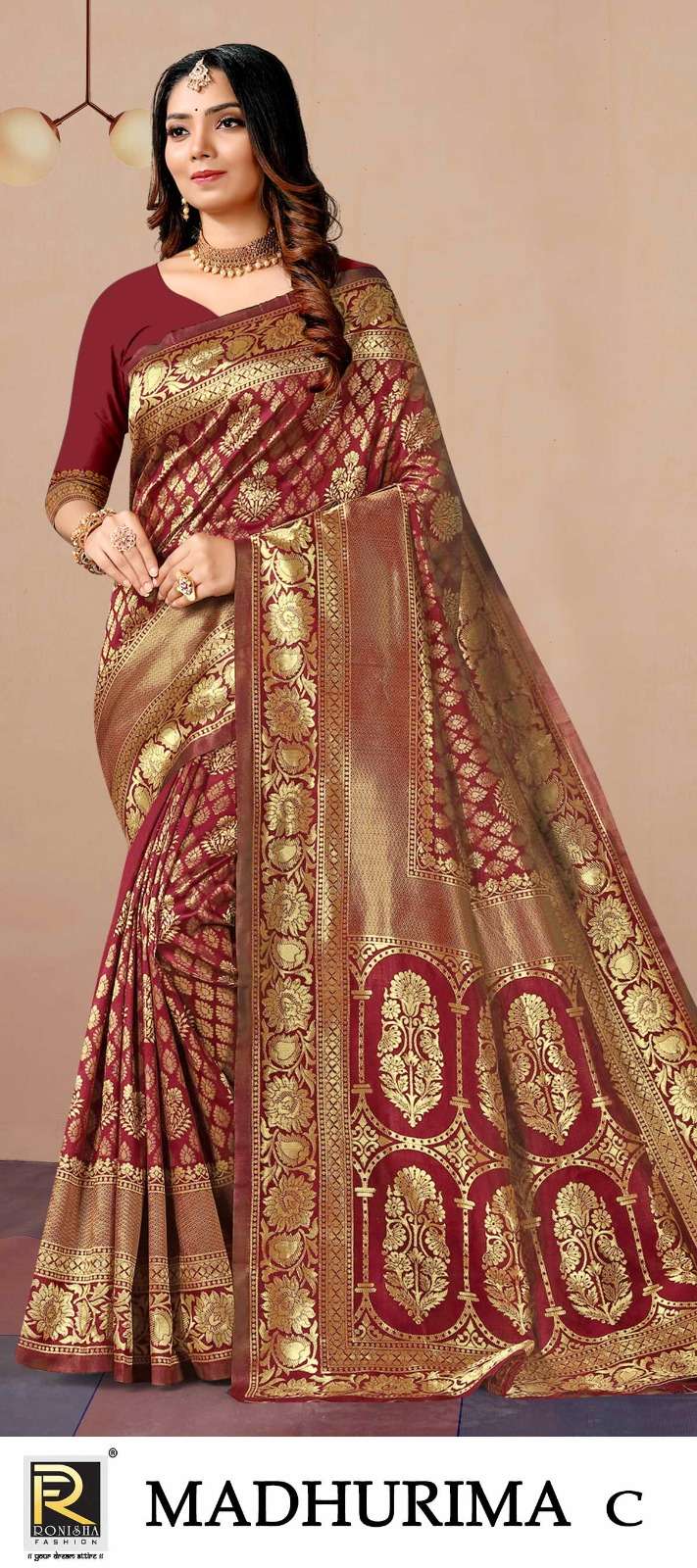 Madhurima  by Ronisha saree silk fabrics super hit collecton Wholesale catalog