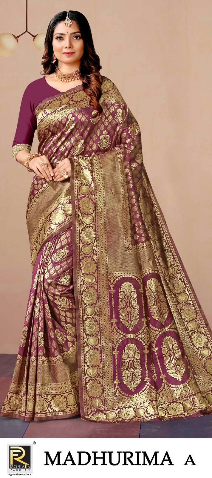 Madhurima  by Ronisha saree silk fabrics super hit collecton Wholesale catalog