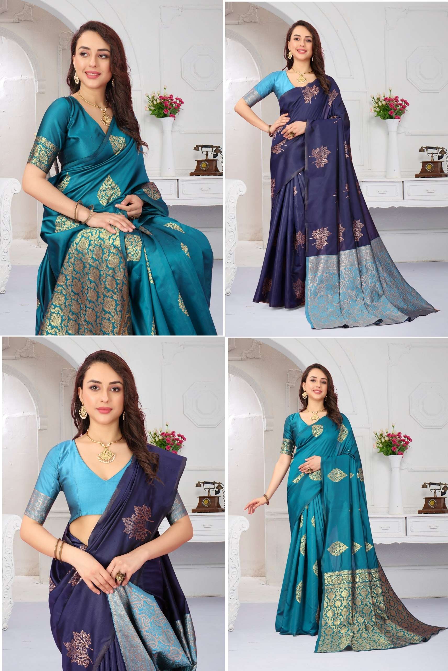 Mcazo 581 And 584 Casual Softy Silk Saree Wholesale catalog