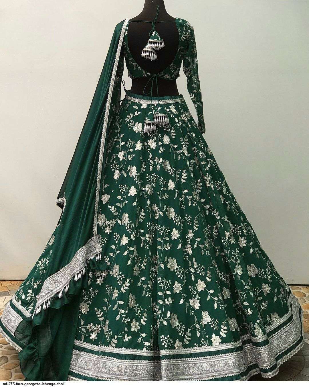 MF 275 FAUX GEORGETTE LEHENGA CHOLI Wholesale catalog
