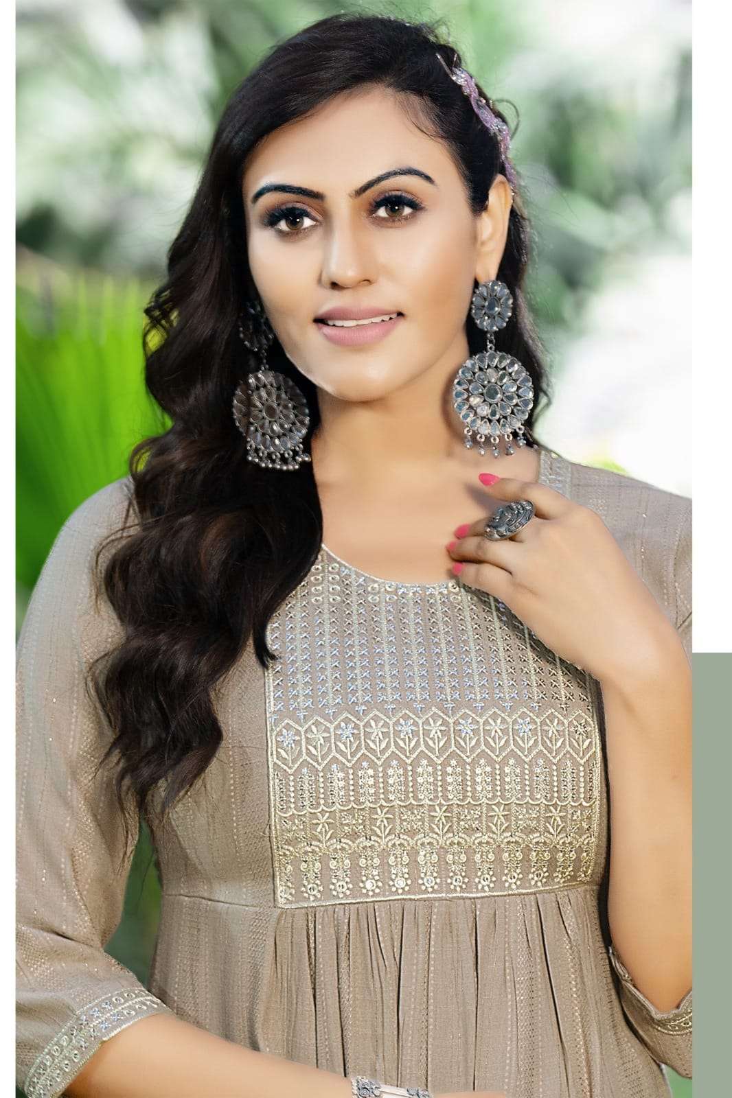 NAIRA  Self-Woven Fancy Viscose Rayon Kurati Wholesale catalog