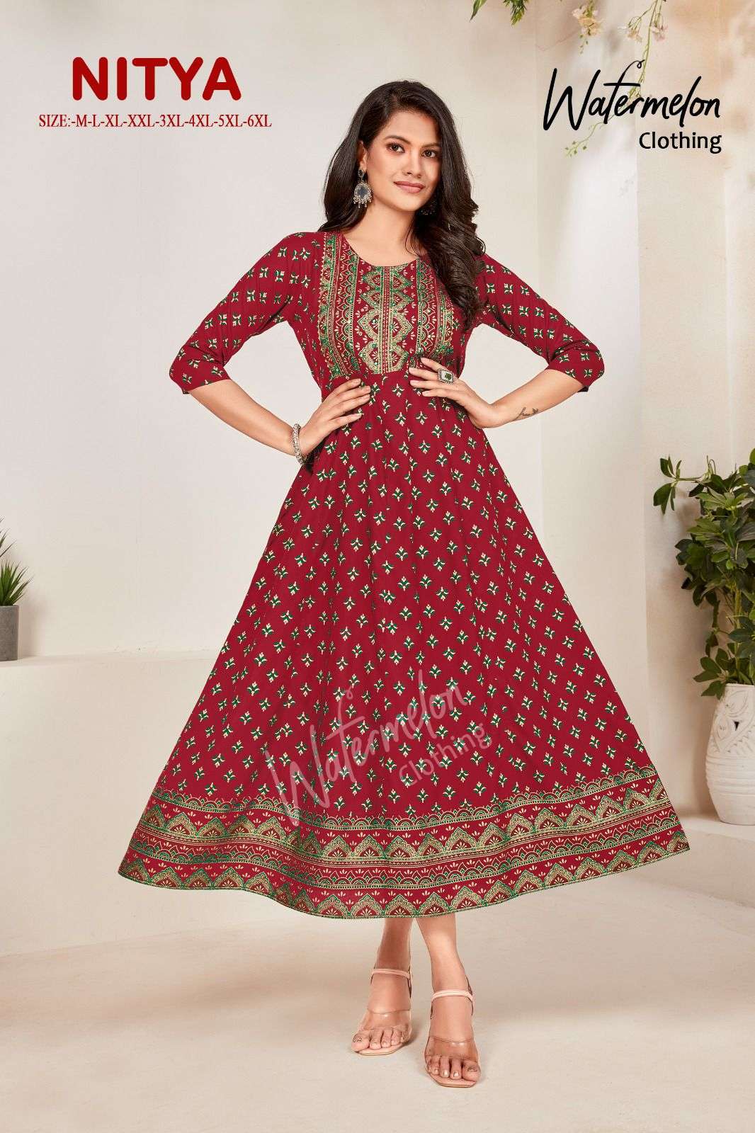 NITYA HEAVY RAYON KHADI GOLD PRINT Kurti Wholesale catalog